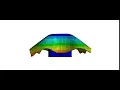 Explicit Simulation of Free Fall Rubber Sheet