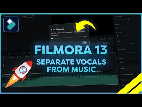 Download MP3 Separate Vocals Form Music with Ai Vocal Remover on Filmora 13