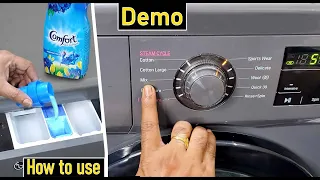 lg front load washing machine demo how to use lg front load fully automatic washing machine