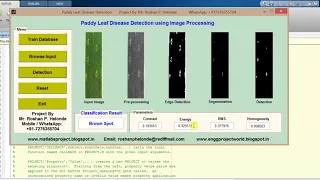 Paddy Leaf Disease Detection using image processing matlab project code