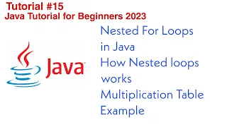 Nested For Loop in Java How Nested Loop Works Multiplication Table Example Java Tutorials