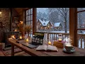 Lagu Cozy Winter Jazz Piano ❄️ Coffee Shop Ambience \u0026 Fireplace Sounds for Work \u0026 Study