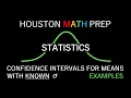 Confidence Intervals for Means with Known Standard Deviation - Examples