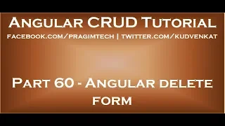 Angular delete form