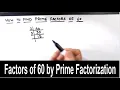 How to find factors of 60 by prime factorization Factors of 60 Prime Factors of 60