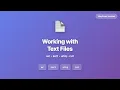 Working with Text Files wc sort uniq cut Terminal