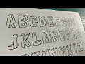 Cara Membuat Huruf Balok A-Z Tanpa Sketsa