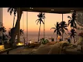 Download Lagu 4K Summer Cozy Bedroom View of the Beach Sunset | Smooth Piano Jazz Music for Relaxing, Chilling