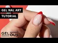 Red French Tips With Pearls Using A Nail Stamper Gel Nail Art Tutorial Gelous Gel Nail Polish