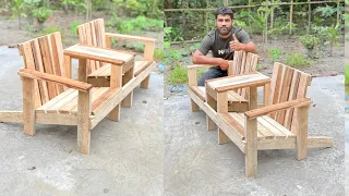 Making a Beautiful Chair from Pallet Wood | DIY Wooden Chair Step by Step Full Process