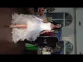 hot asian girl in a wedding dress pose for pictures