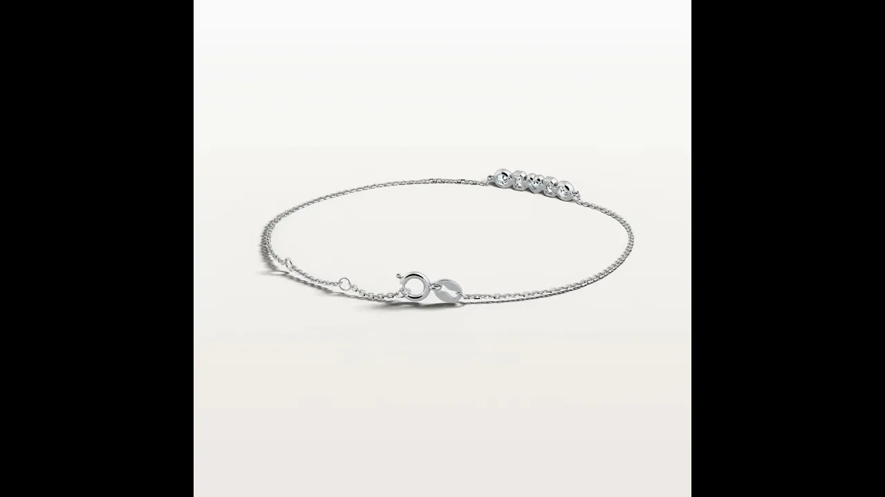 5-Stone Bezel Multi-Shape Lab-Grown Diamond Bracelet in 14K Gold/Platinum