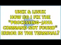 Unix Linux How do I fix the processing-java command not found error in the terminal