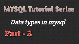 Mysql Tutorial In Hindi Data Types In MySql Part-02