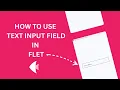 How to Use TextField in Flet Python GUI Tutorial