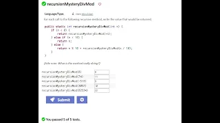 Java codeStepByStep recursionMysteryDivMod recursion