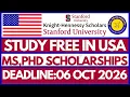How to Apply for Stanford University Knight Hennessy Scholarship 2027 Fully Funded USA Scholarships