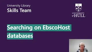 Health Sciences Searching EbscoHost databases
