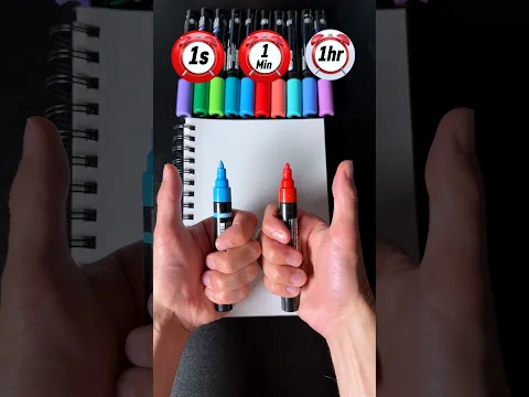 1 Second VS 1 Hour Spider-Man Drawing… (#shorts)