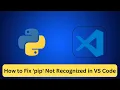 Install PIP in Visual Studio Code - The EASIEST Way