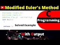 Modified Euler s Method C programming with output