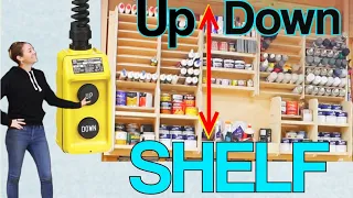 DIY Overhead Storage for Garage or Shop Motorized Shelf