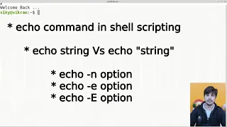 echo command in shell scripting enable escape sequence in echo disable trailing newline in echo