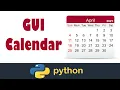 How to Create GUI Calendar using Python Python Tkinter GUI Project