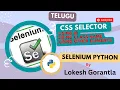 Part 17 CSS Selector Using ID Using Class Name Using Other Elements Selenium Python Telugu