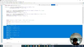 BMI calculated using JOptionPane and Switch Case in Java AYBU assignment