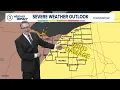 Cleveland area Weather Impact Alert forecast Tracking severe storm chances Saturday