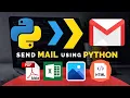 How to Send Emails Using Python - Plain Text Adding Attachments HTML Emails and More Hindi Tut