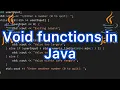 Void Vs return functions in Java
