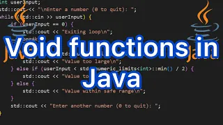 Void Vs return functions in Java