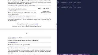 Tiny Python Projects Ch 3 Pt 8 Sorting and reversing a list