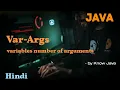 varargs in java Variable Number of Arguments Hindi