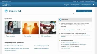 MyWCB new login and hub for employers walkthrough