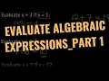HOW TO EVALUATE SIMPLE ALGEBRAIC EXPRESSIONS PART 1 YHEMMY B