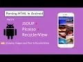 Parsing HTML in Android using Jsoup Showing images and Text in Recyclerview Part 4