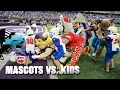Mascots Do Tush Push During Mascot vs Kids Halftime Game Minnesota Vikings