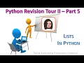 Python Revision Tour II - Part 5