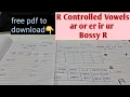 what are R Controlled Vowels Bossy R word list worksheets for R Controlled Vowels