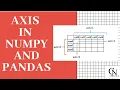 Axis in Numpy and pandas in Hindi