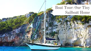 DIRT CHEAP SAILBOAT TOUR video – Sailing the world in our beautiful TINY HOME (Kadey Krogen 38)