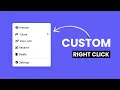 Custom Right Click Context Menu in HTML CSS JavaScript