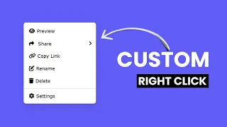 Custom Right Click Context Menu in HTML CSS JavaScript