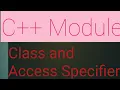 C Class And Access Specifier Part 2