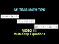 TEAS Math Tips - Solving Multi-Step Equations