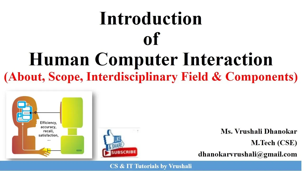 HCI 1. 2 Introduction of Human Computer Interaction (HCI) (HCI Full course)