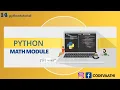Introduction to Python Math Module Python Tutorial in Tamil